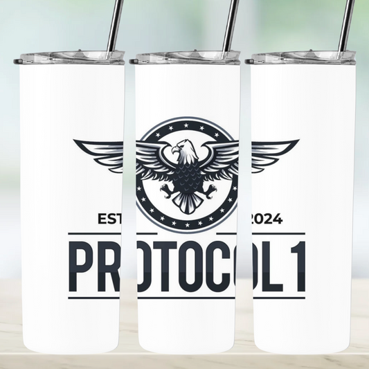 Printed Stainless Steel 20oz Protocol 1 Tumbler